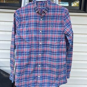 Vineyard vines, flannel shirt, size XL (18) in kids